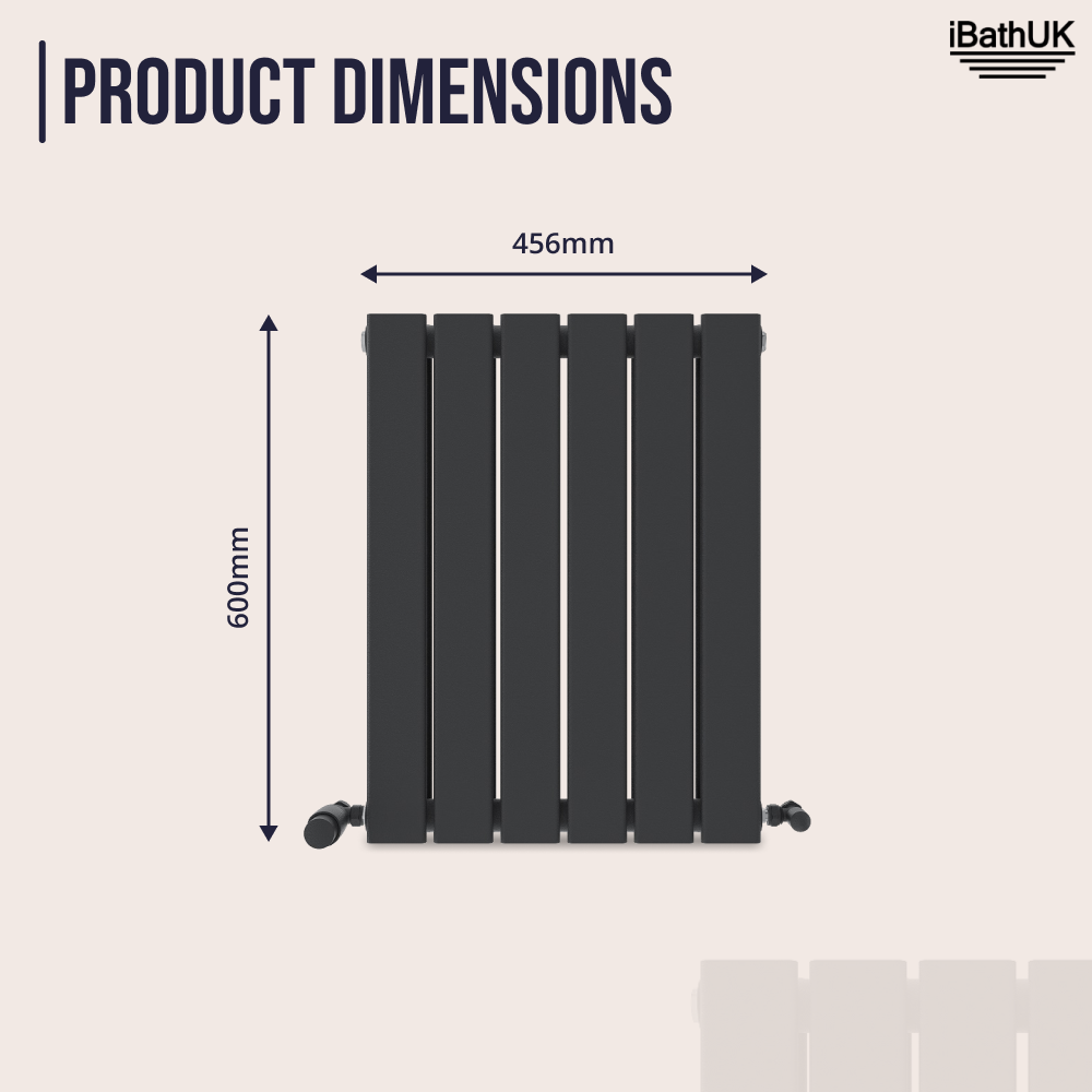iBathUK Apex Horizontal Double Panel Slim Flat Radiator, Designer Radiator, UK Radiators, Slim Radiators