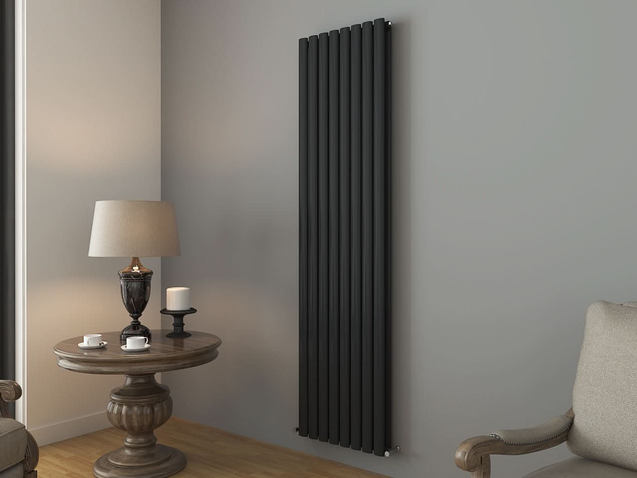 Princia Vertical Double Oval Panel Radiator