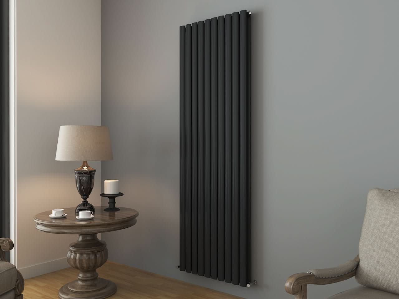 Princia Vertical Double Oval Panel Radiator