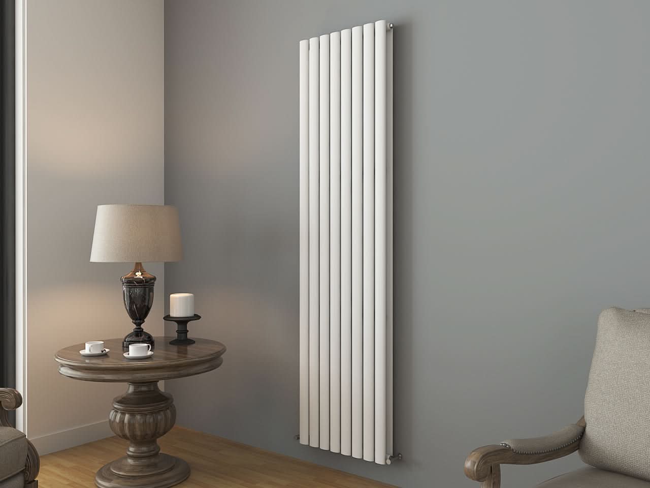 Princia Vertical Double Oval Panel Radiator