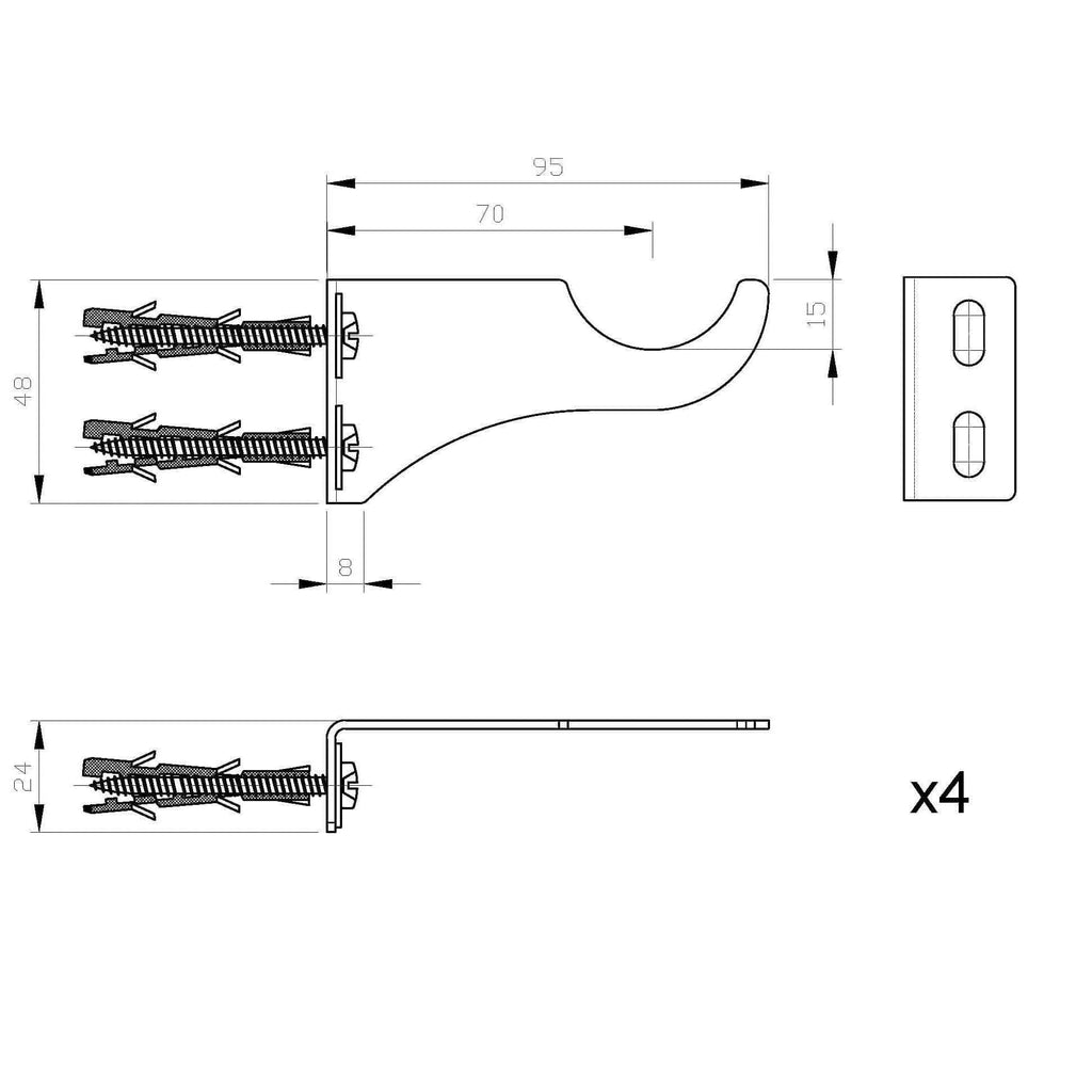 Regalia Standard Radiator Bracket Pack inc bleed valve