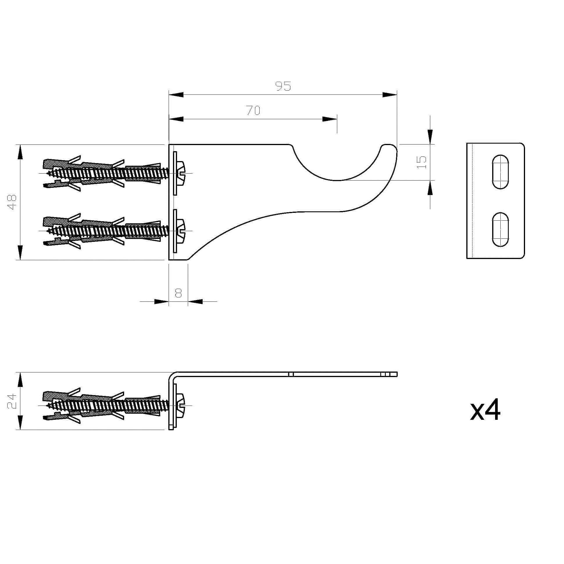 Regalia Standard Radiator Bracket Pack inc bleed valve