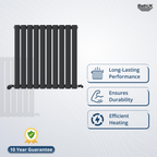 Princia Horizontal Single Oval Panel Radiator