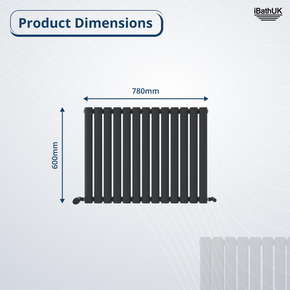 Princia Horizontal Single Oval Panel Radiator