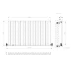 Princia Horizontal Single Oval Panel Radiator