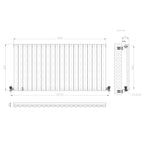 Princia Horizontal Single Oval Panel Radiator