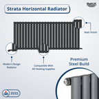 Princia Horizontal Single Oval Panel Radiator