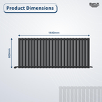 Princia Horizontal Single Oval Panel Radiator