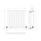 Princia Horizontal Single Oval Panel Radiator