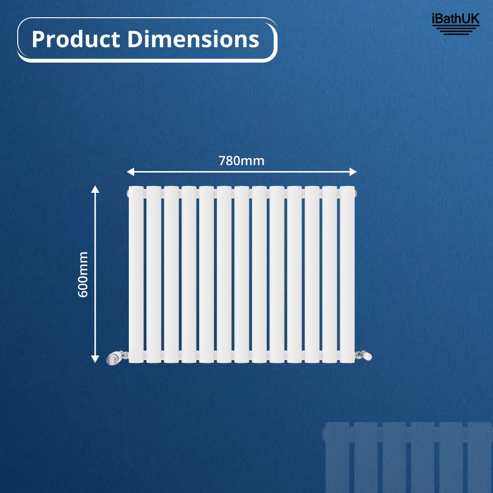 Princia Horizontal Single Oval Panel Radiator
