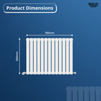 Princia Horizontal Single Oval Panel Radiator