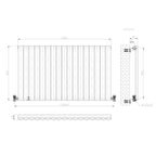 Princia Horizontal Single Oval Panel Radiator