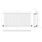 Princia Horizontal Single Oval Panel Radiator