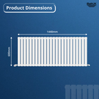 Princia Horizontal Single Oval Panel Radiator
