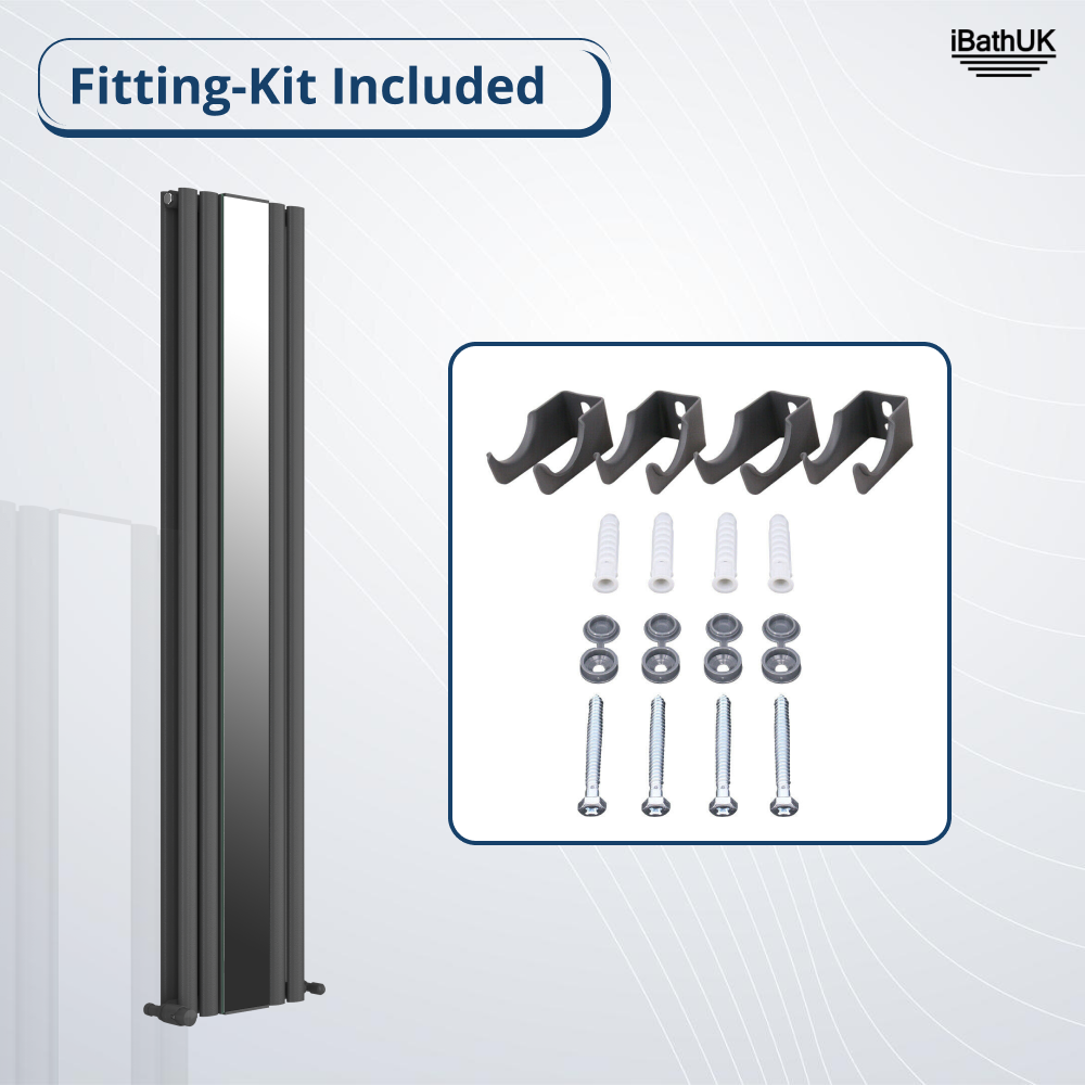 Princia Mirror Radiator - 1800 x 380mm