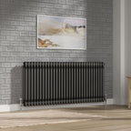 Helena Traditional Horizontal Column Radiator - Raw Metal