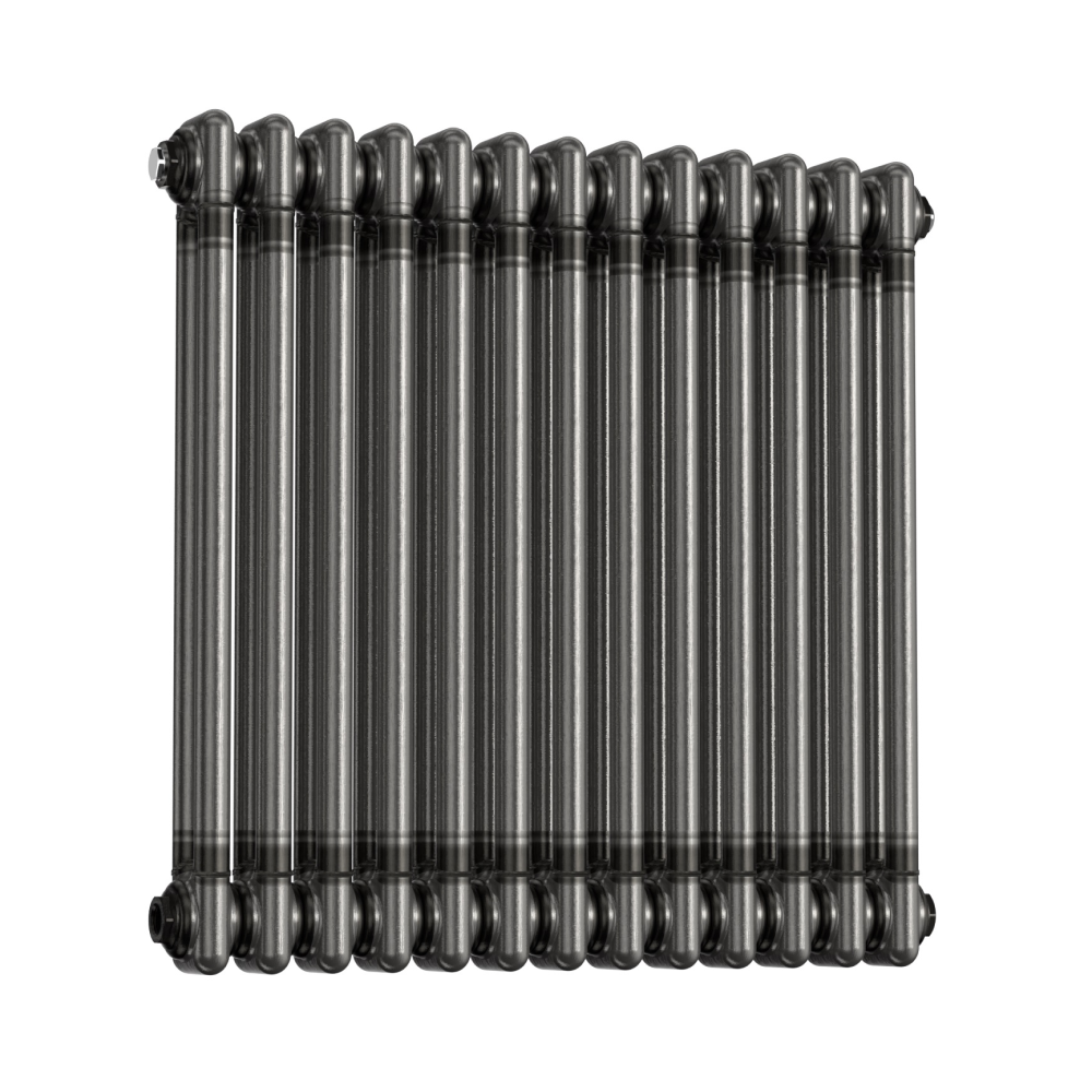 Helena Traditional Horizontal Column Radiator - Raw Metal