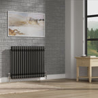 Helena Traditional Horizontal Column Radiator - Raw Metal