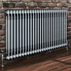 Helena Traditional Horizontal Column Radiator - Raw Metal