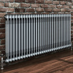 Helena Traditional Horizontal Column Radiator - Raw Metal