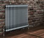 Helena Traditional Horizontal Column Radiator - Raw Metal