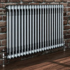 Helena Traditional Horizontal Column Radiator - Raw Metal