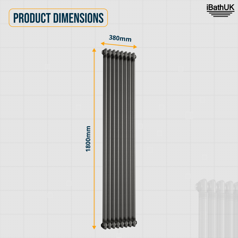 Helena MKII Column Vertical Radiator - Raw Metal