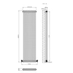Helena MKII Column Vertical Radiator - Raw Metal