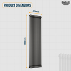 Helena MKII Column Vertical Radiator - Raw Metal