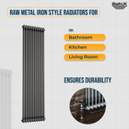Helena MKII Column Vertical Radiator - Raw Metal