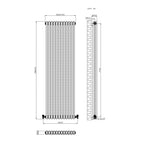Helena MKII Column Vertical Radiator - Raw Metal