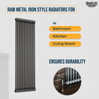 Helena MKII Column Vertical Radiator - Raw Metal