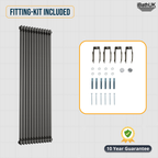 Helena MKII Column Vertical Radiator - Raw Metal