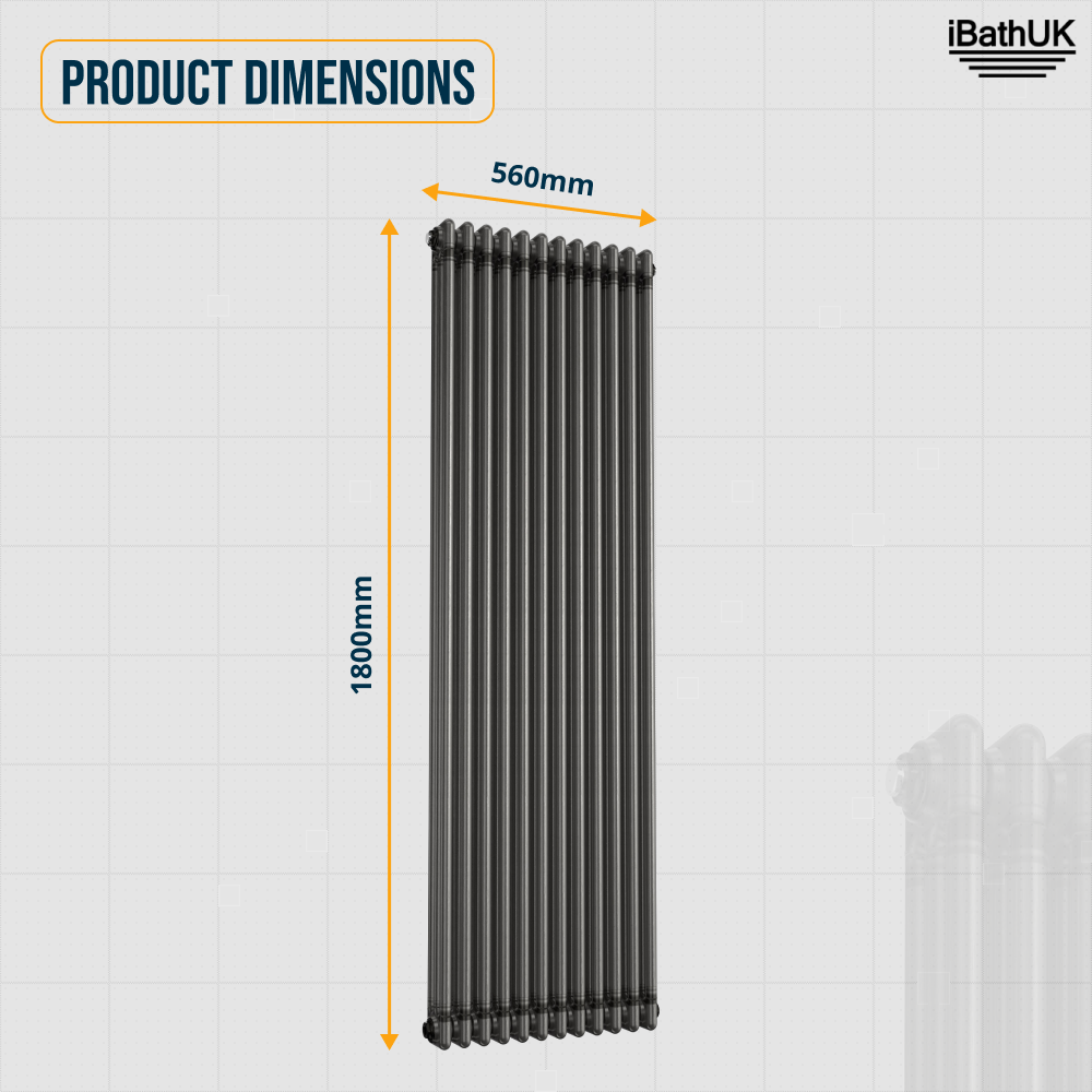 Helena MKII Column Vertical Radiator - Raw Metal