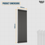 Helena MKII Column Vertical Radiator - Raw Metal