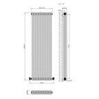 Helena MKII Column Vertical Radiator - Raw Metal