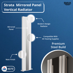 Princia Mirror Radiator - 1800 x 380mm