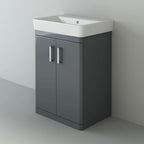 Solar Luxury Waterproof 2 Door Floorstanding Vanity Unit With Basin - 960mm x 600mm