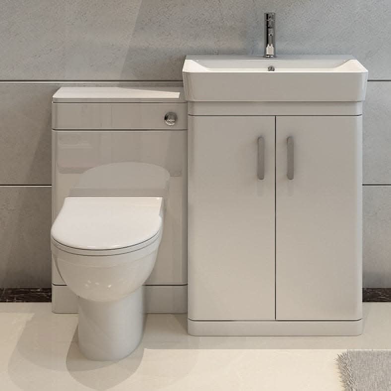 Solar Modern Bathroom Suite - 600mm Wide Unit