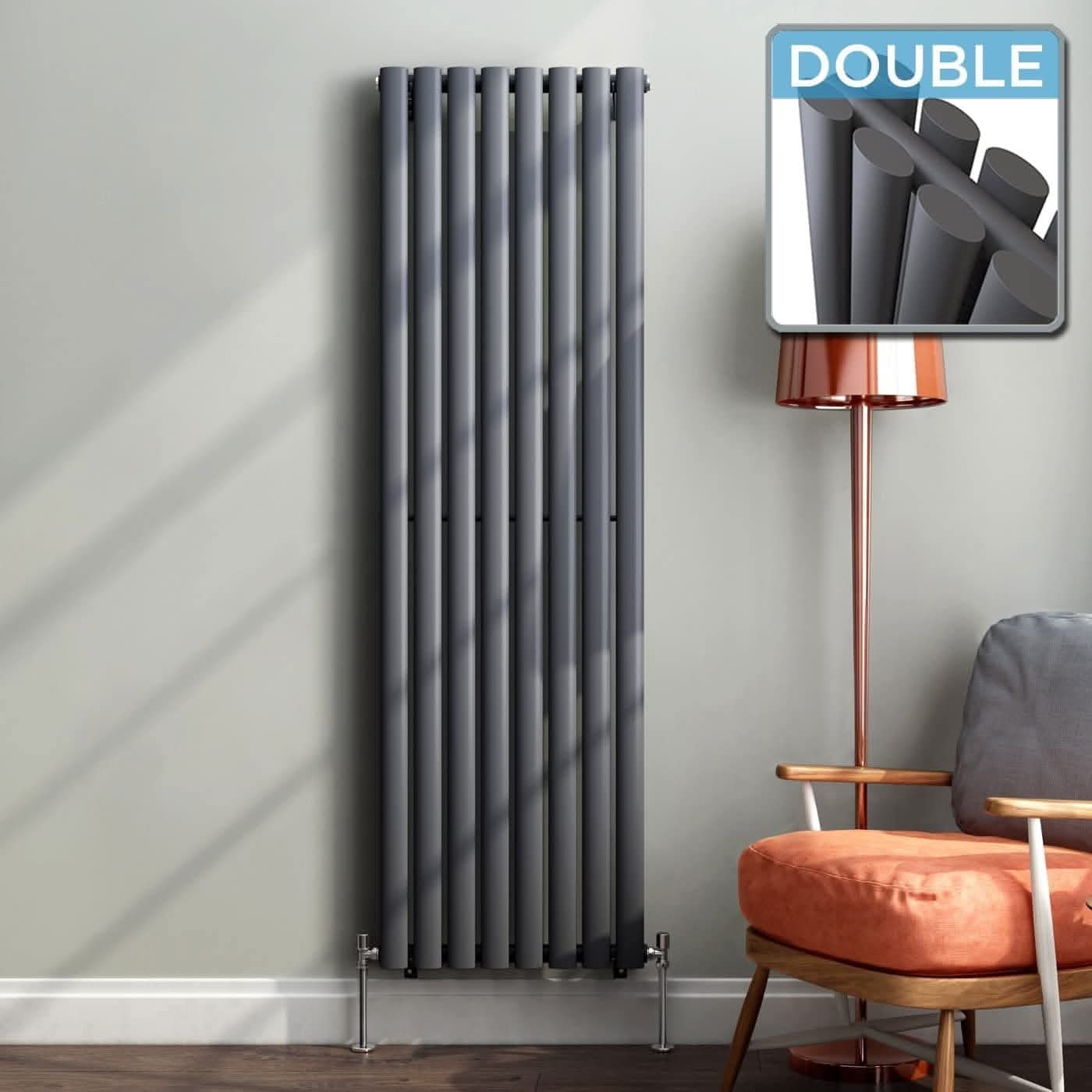 Princia Vertical Oval Double Panel Radiator