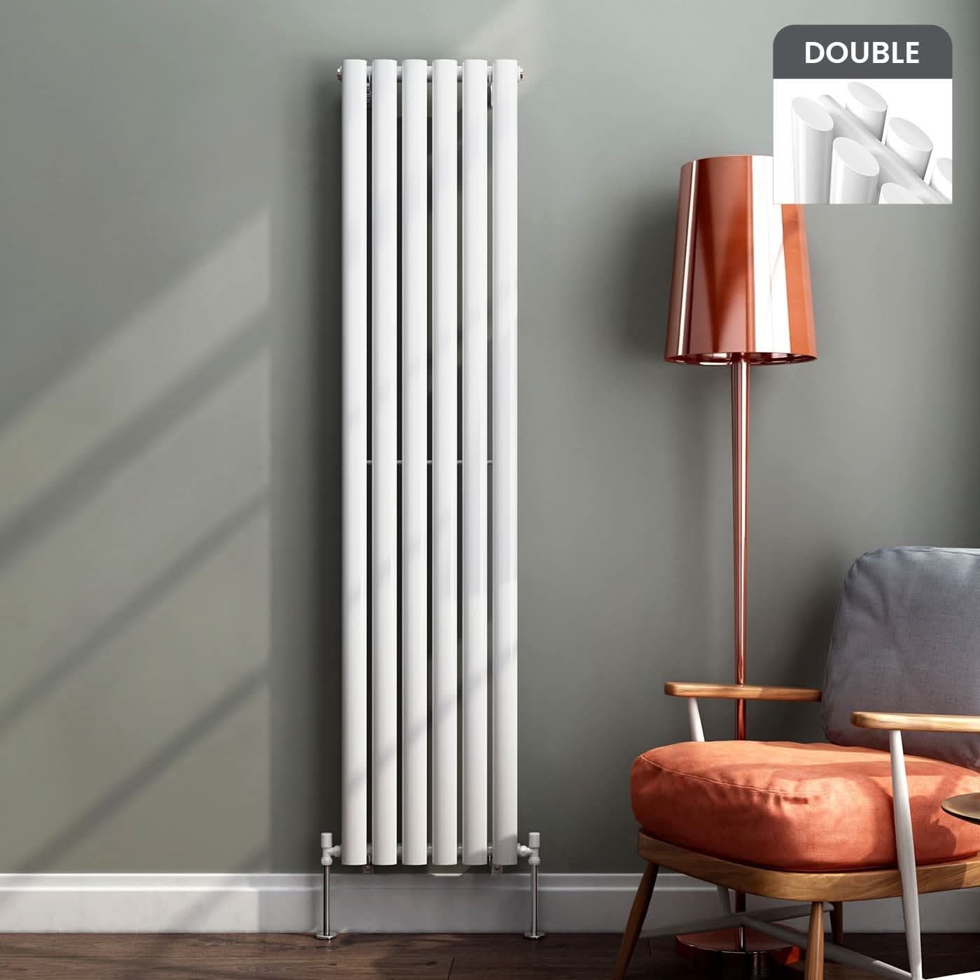 Princia Vertical Oval Double Panel Radiator