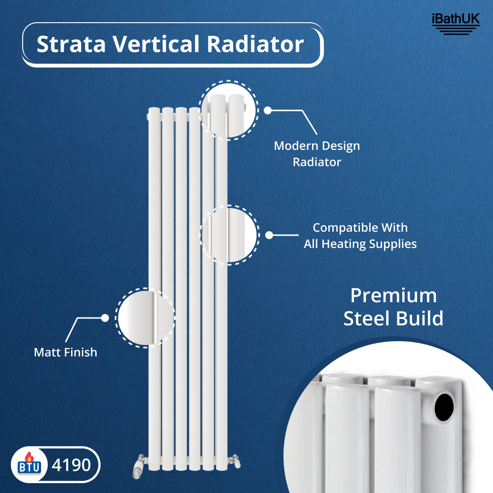 Princia Vertical Oval Double Panel Radiator