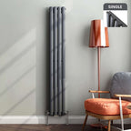 Princia Vertical Oval Single Panel Radiator
