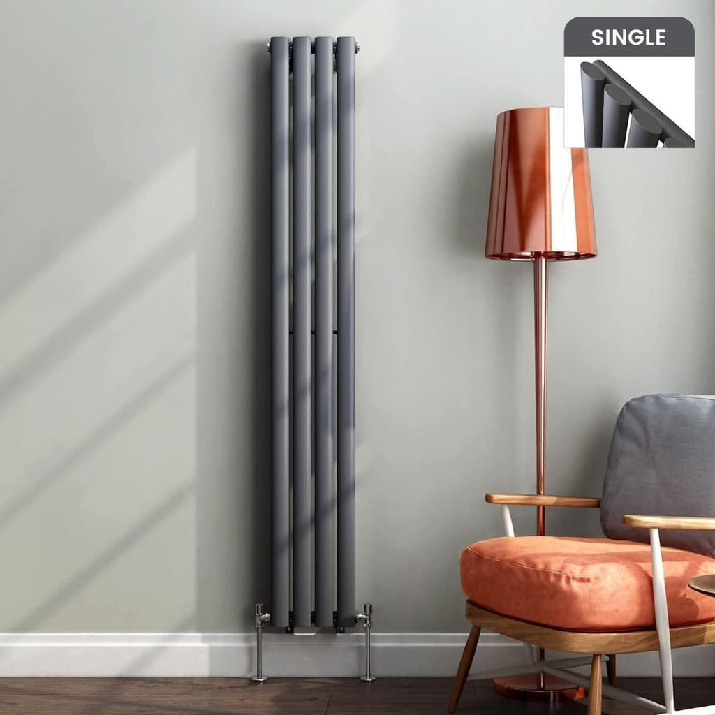 Princia Vertical Oval Single Panel Radiator