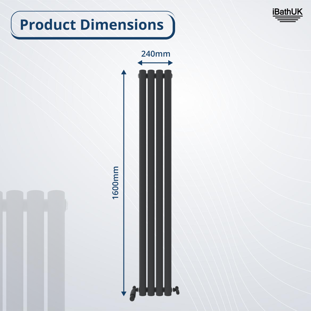 Princia Vertical Oval Single Panel Radiator