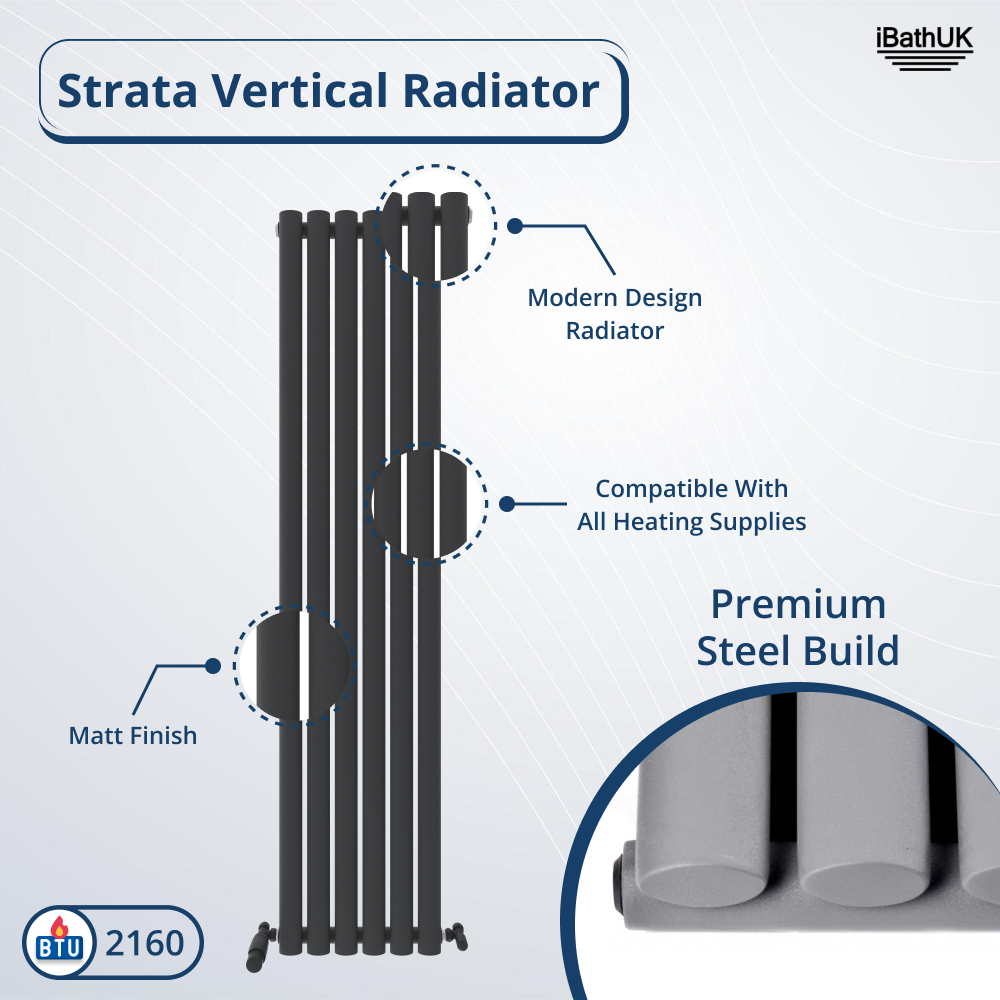 Princia Vertical Oval Single Panel Radiator