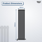 Princia Vertical Oval Single Panel Radiator