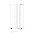 Princia Vertical Oval Single Panel Radiator