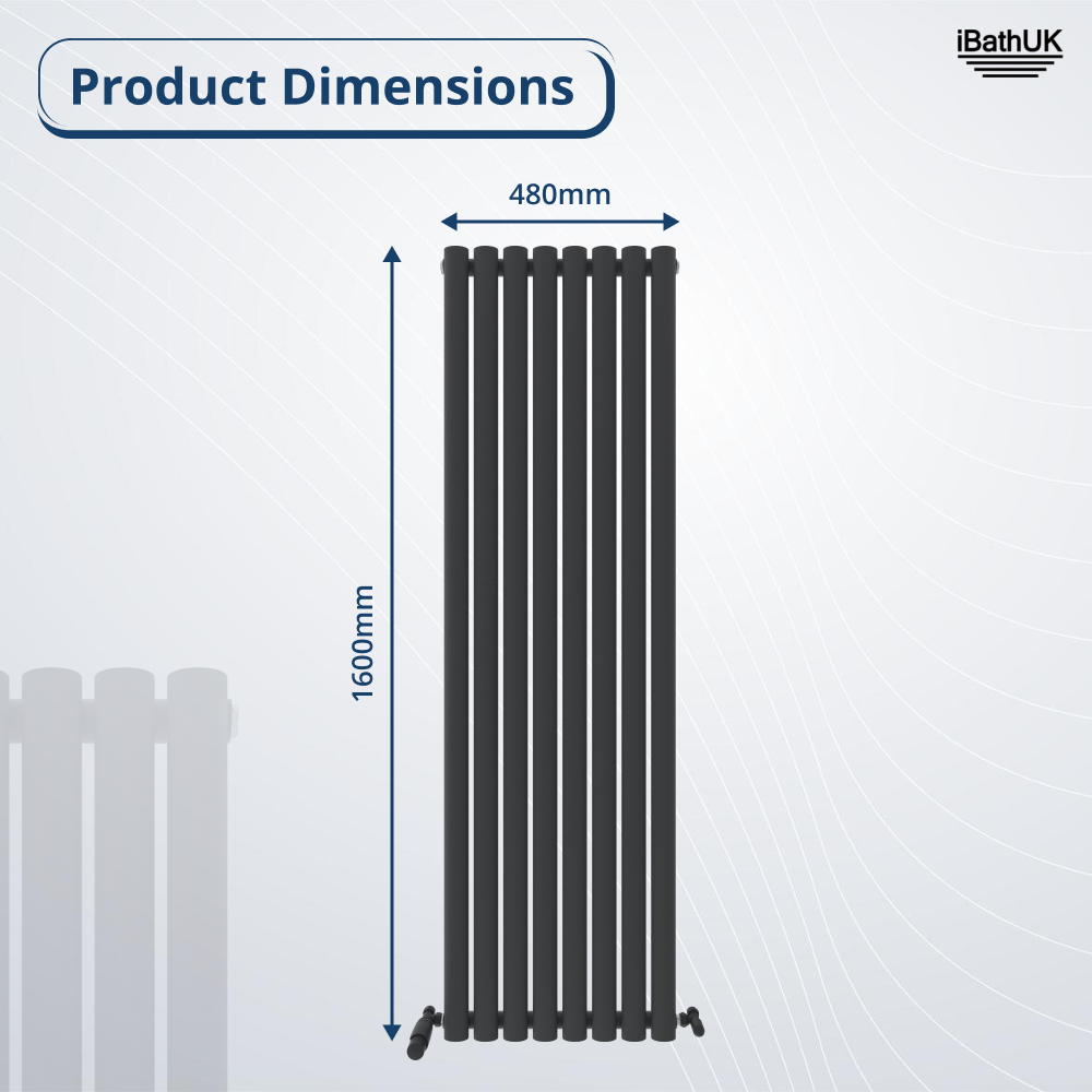 Princia Vertical Oval Single Panel Radiator