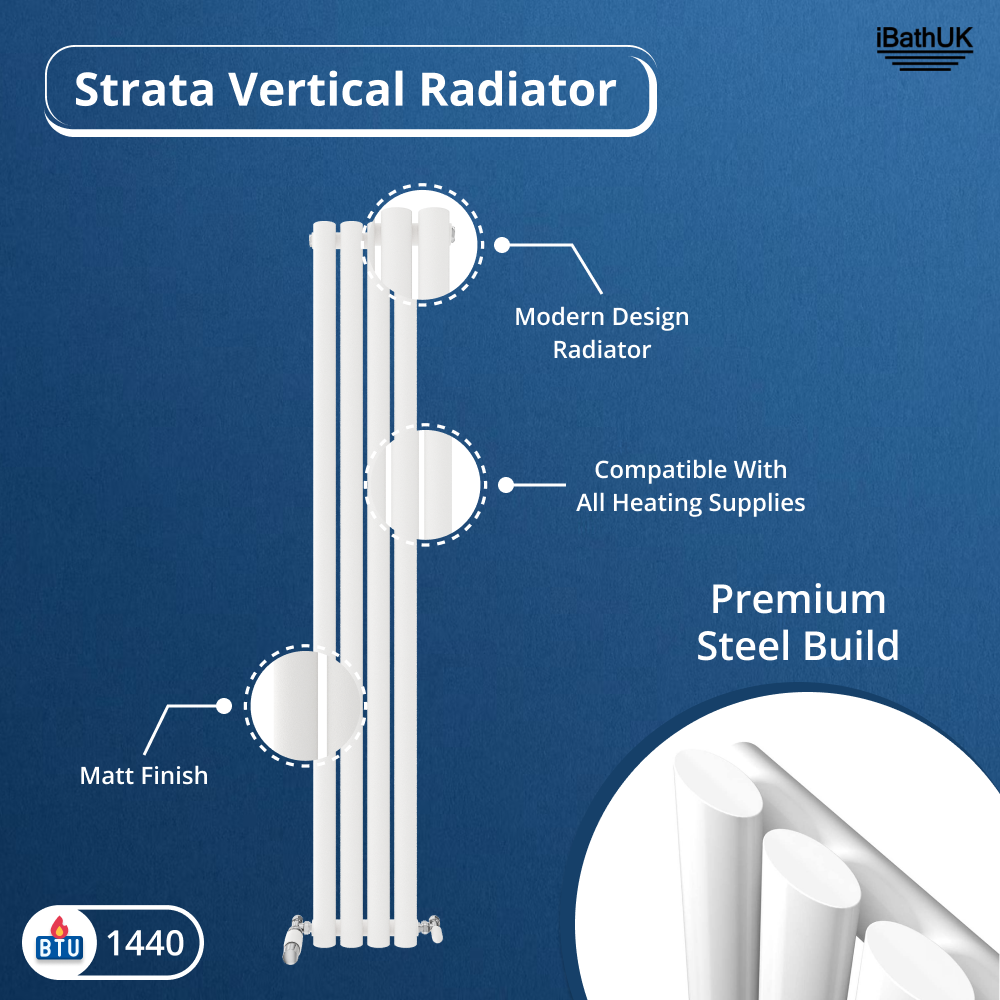 Princia Vertical Oval Single Panel Radiator